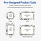 Avery Printable Square Labels, 3" x 3", Matte White, Pre-printed Flourished Gold & Black Florals Design, Sure Feed Technology, Laser & Inkjet Compatible, 120 Total
